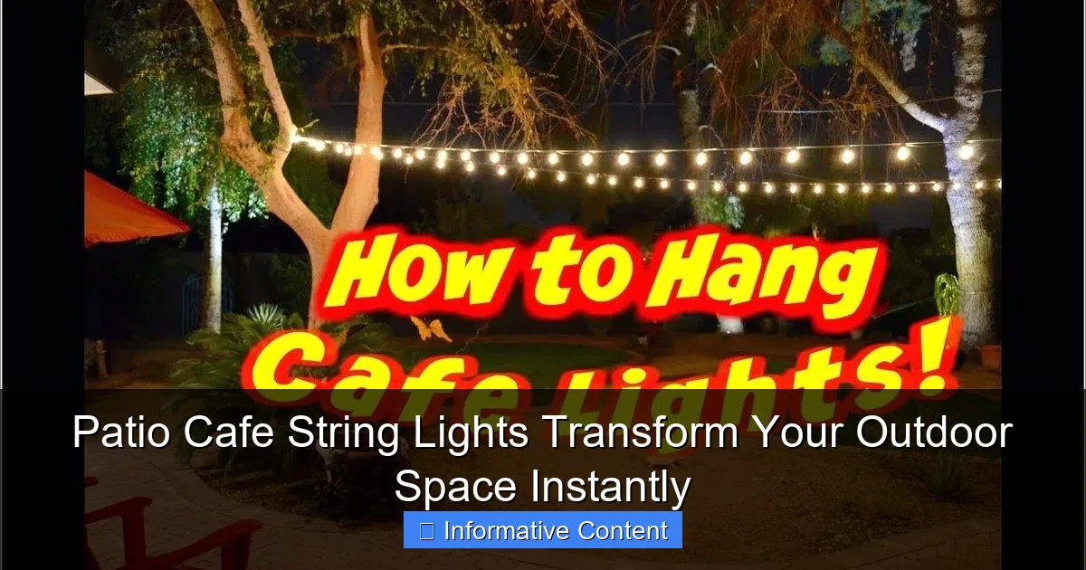 Patio Cafe String Lights Transform Your Outdoor Space Instantly