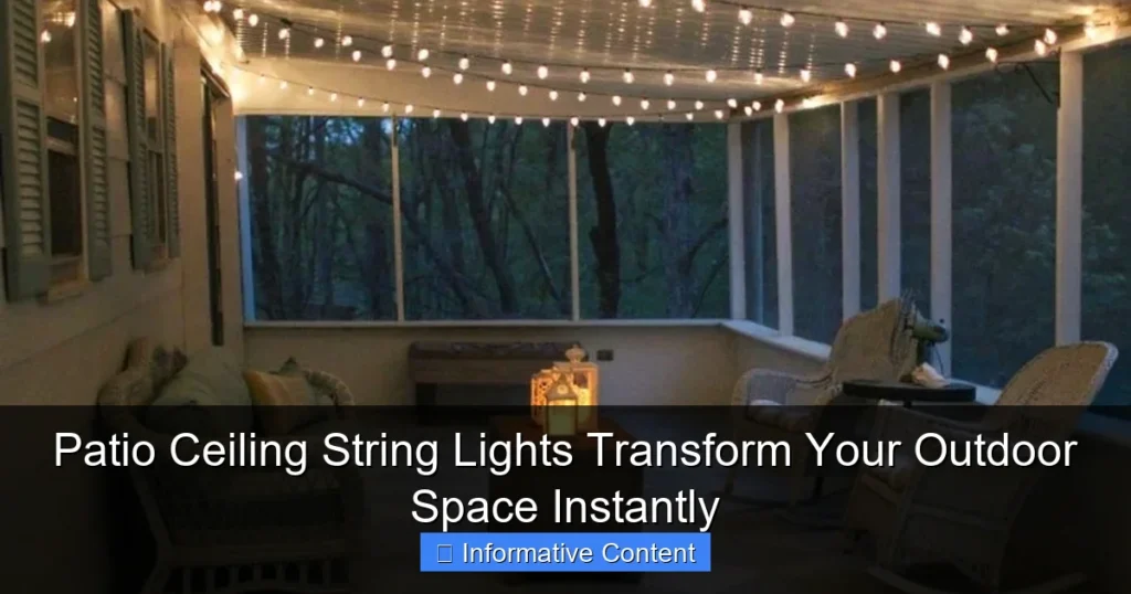 Patio Ceiling String Lights Transform Your Outdoor Space Instantly