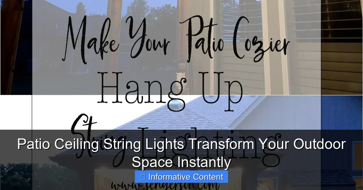 Patio Ceiling String Lights Transform Your Outdoor Space Instantly