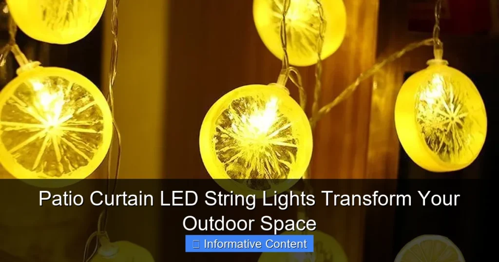Patio Curtain LED String Lights Transform Your Outdoor Space
