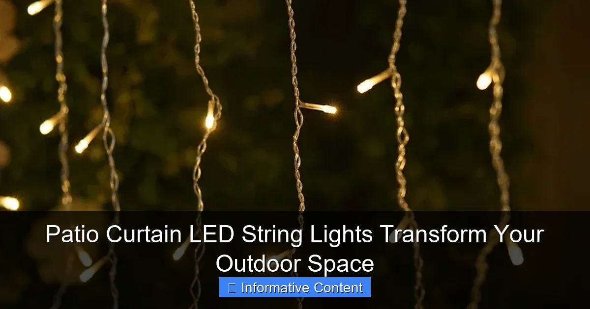 Patio Curtain LED String Lights Transform Your Outdoor Space