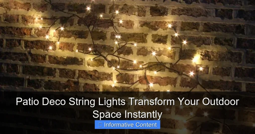 Patio Deco String Lights Transform Your Outdoor Space Instantly