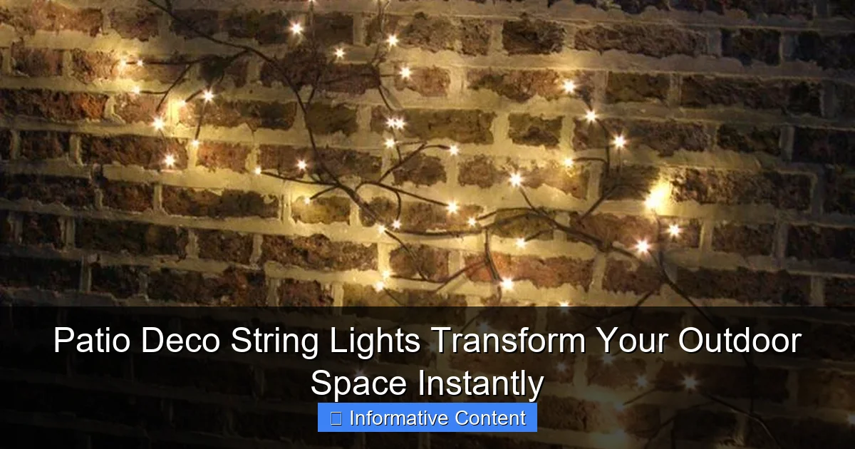 Patio Deco String Lights Transform Your Outdoor Space Instantly