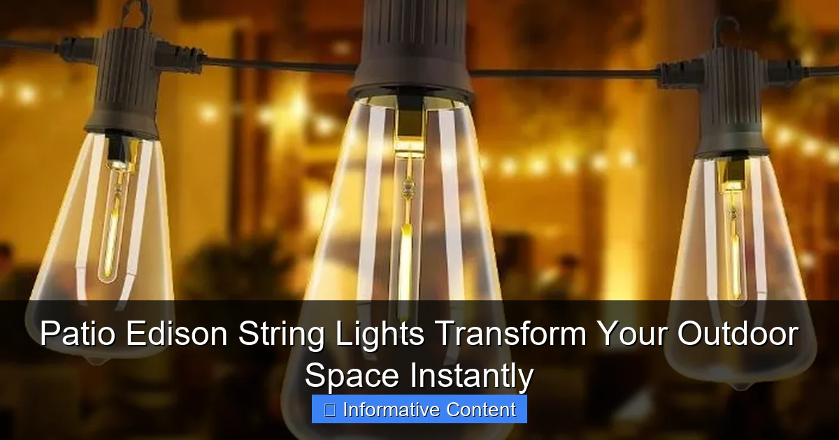 Patio Edison String Lights Transform Your Outdoor Space Instantly