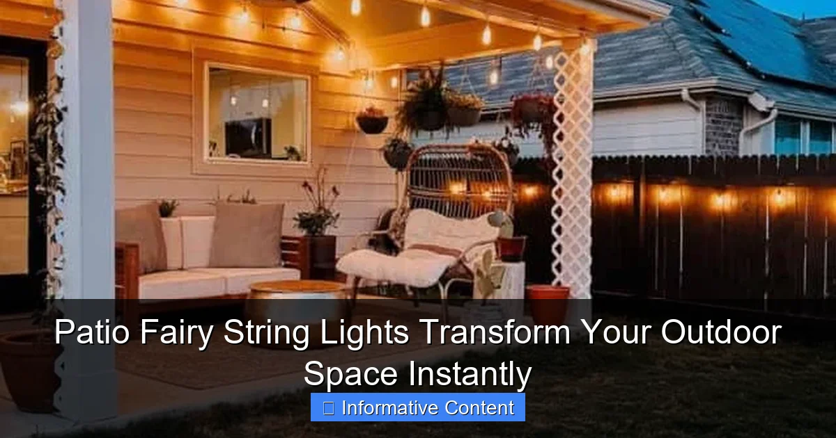 Patio Fairy String Lights Transform Your Outdoor Space Instantly