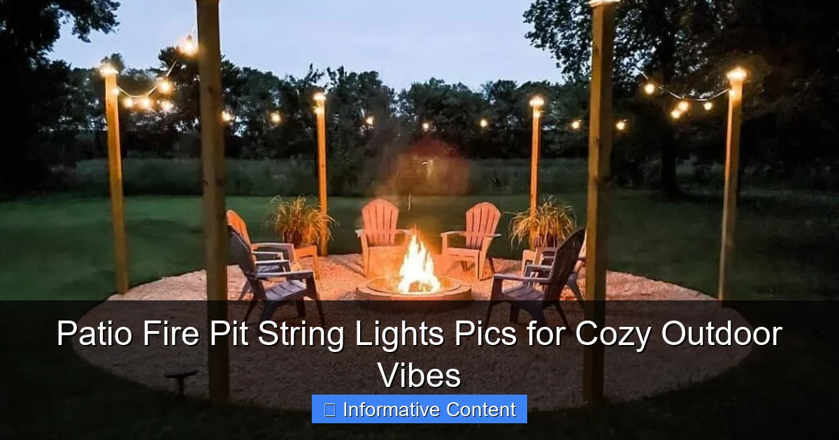Patio Fire Pit String Lights Pics for Cozy Outdoor Vibes