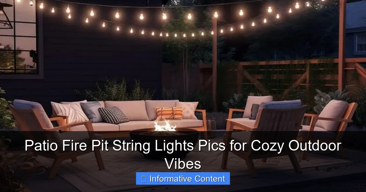 Patio Fire Pit String Lights Pics for Cozy Outdoor Vibes