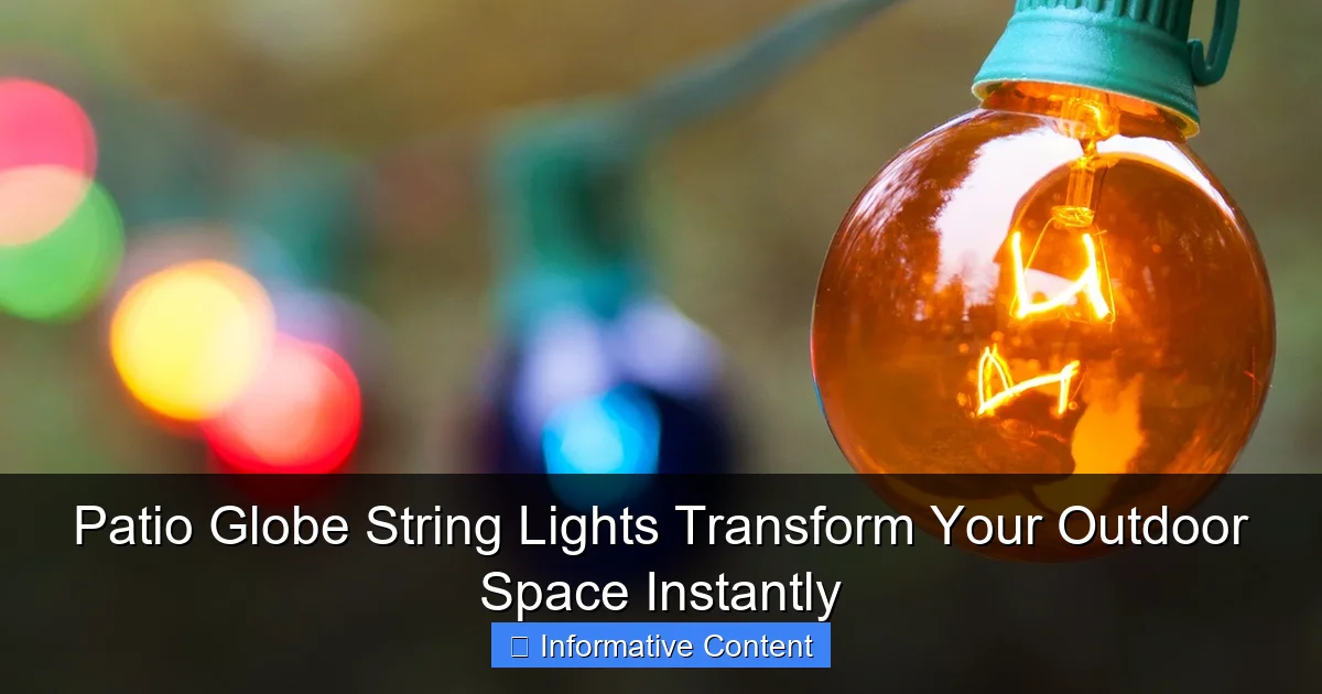 Patio Globe String Lights Transform Your Outdoor Space Instantly