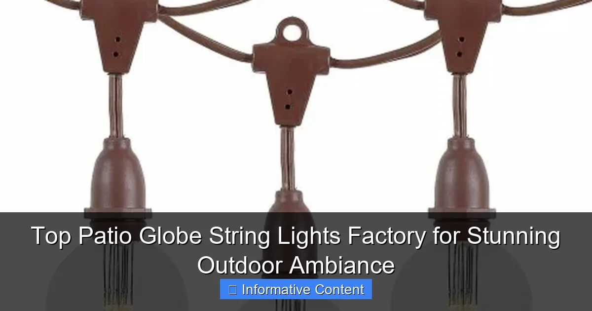 Top Patio Globe String Lights Factory for Stunning Outdoor Ambiance