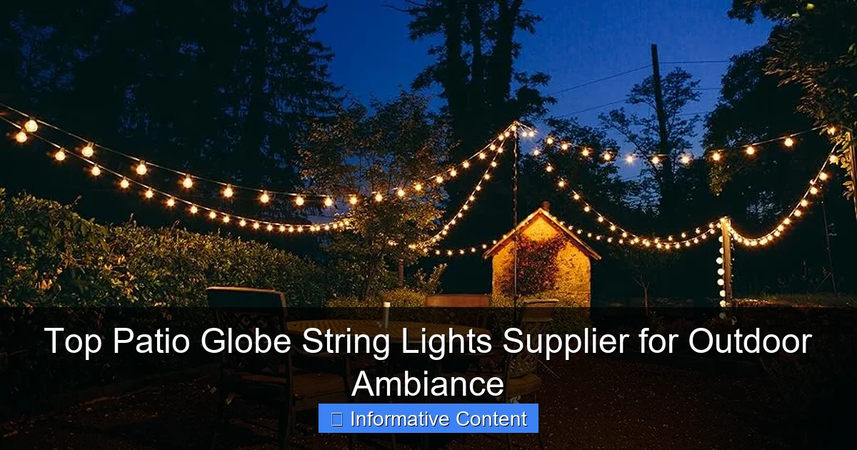 Top Patio Globe String Lights Supplier for Outdoor Ambiance