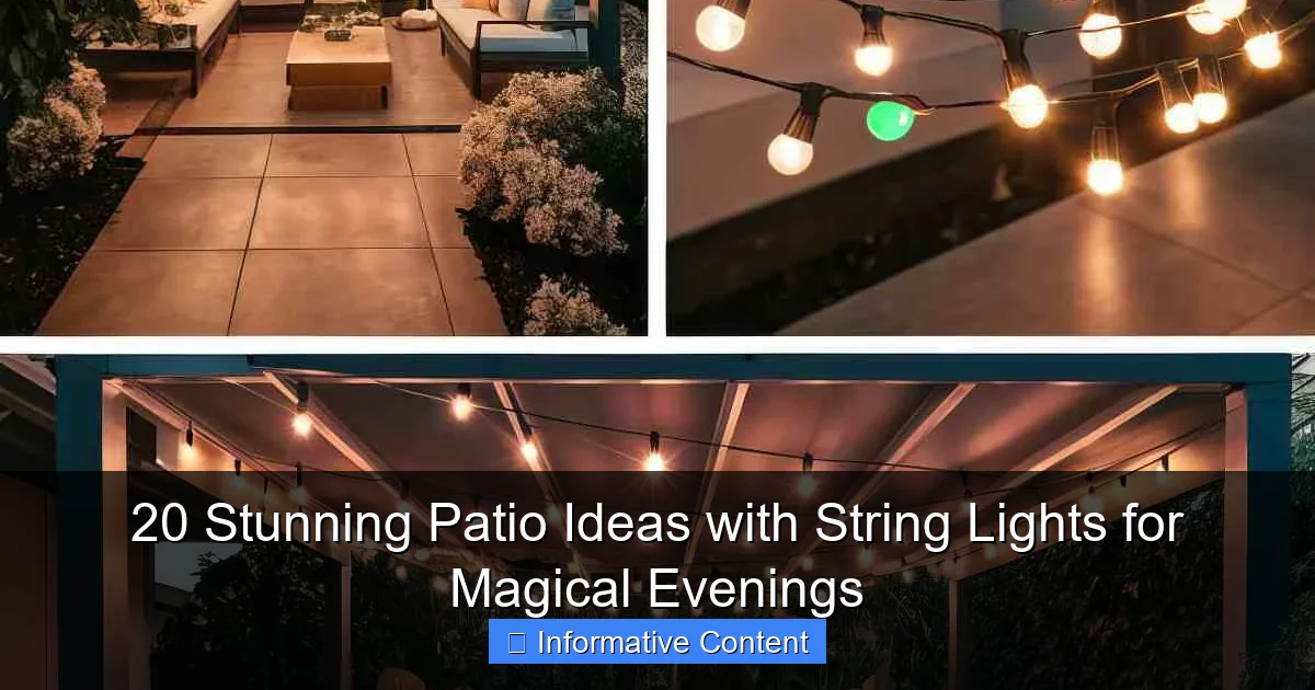 20 Stunning Patio Ideas with String Lights for Magical Evenings