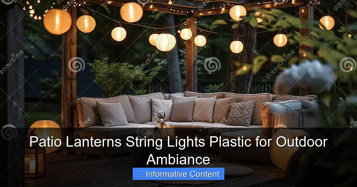 Patio Lanterns String Lights Plastic for Outdoor Ambiance