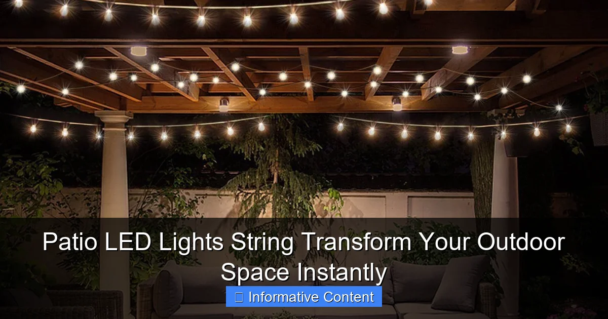 Patio LED Lights String Transform Your Outdoor Space Instantly