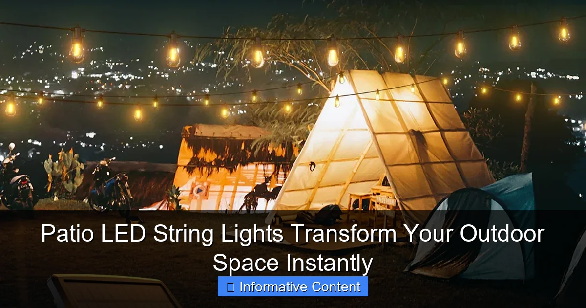 Patio LED String Lights Transform Your Outdoor Space Instantly
