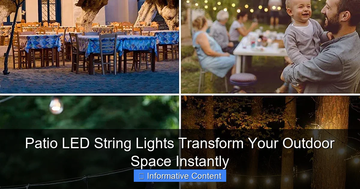 Patio LED String Lights Transform Your Outdoor Space Instantly