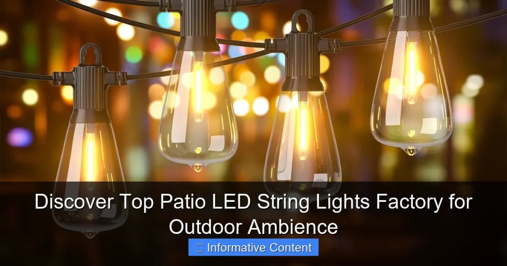 Discover Top Patio LED String Lights Factory for Outdoor Ambience