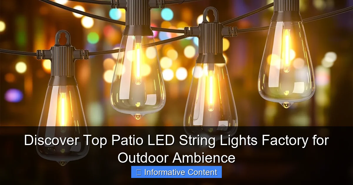 Discover Top Patio LED String Lights Factory for Outdoor Ambience
