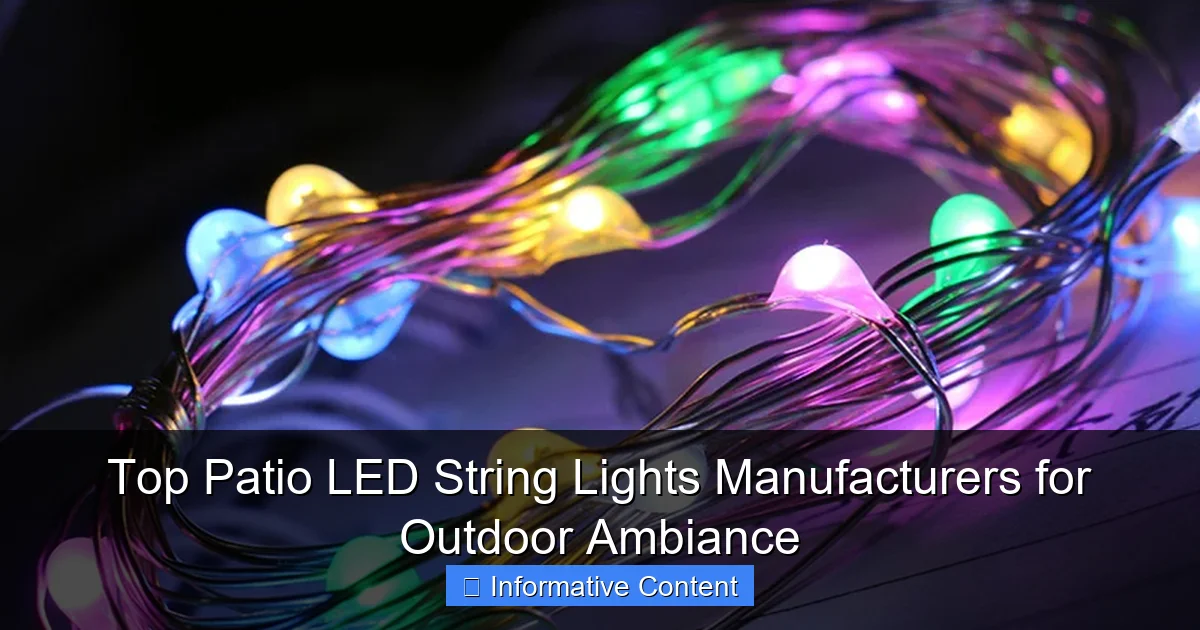 Top Patio LED String Lights Manufacturers for Outdoor Ambiance