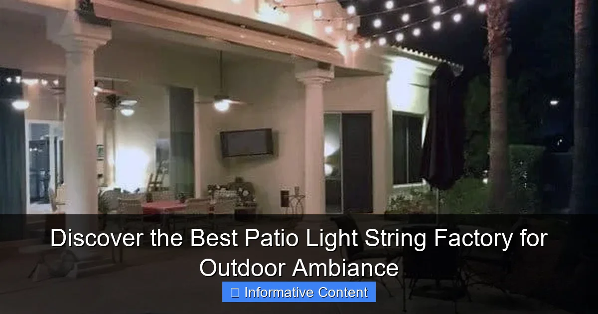 Discover the Best Patio Light String Factory for Outdoor Ambiance