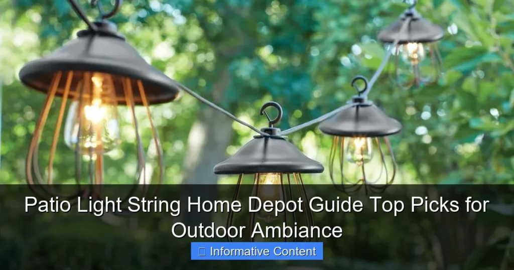 Patio Light String Home Depot Guide Top Picks for Outdoor Ambiance
