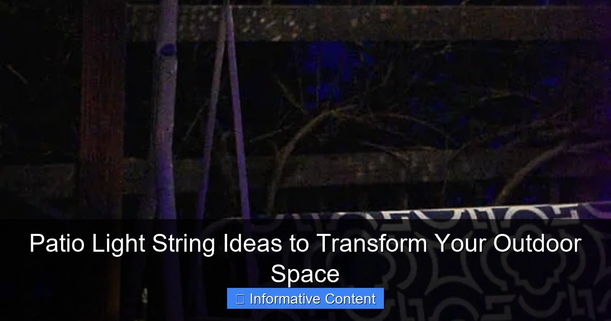 Patio Light String Ideas to Transform Your Outdoor Space