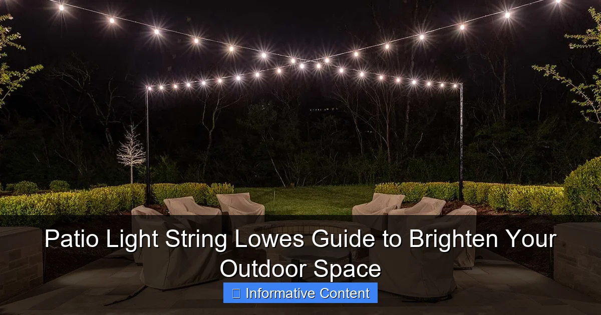 Patio Light String Lowes Guide to Brighten Your Outdoor Space
