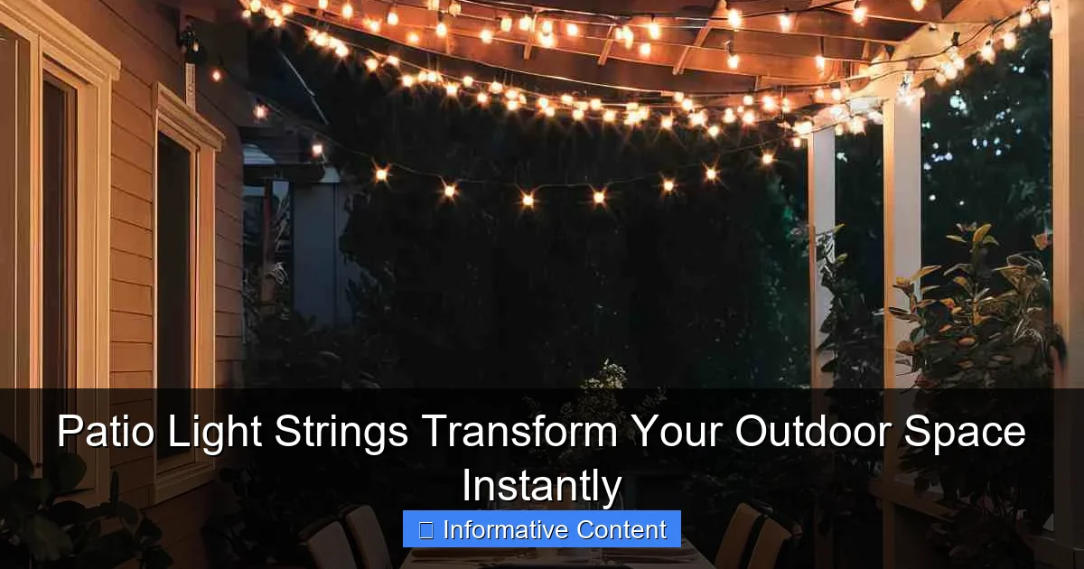 Patio Light Strings Transform Your Outdoor Space Instantly