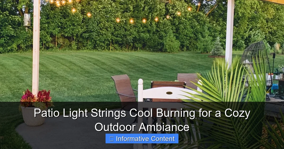 Patio Light Strings Cool Burning for a Cozy Outdoor Ambiance