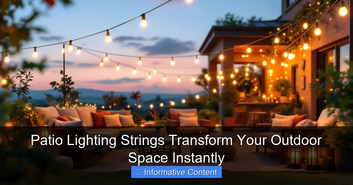 Patio Lighting Strings Transform Your Outdoor Space Instantly