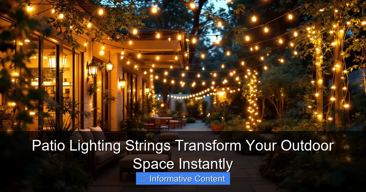 Patio Lighting Strings Transform Your Outdoor Space Instantly