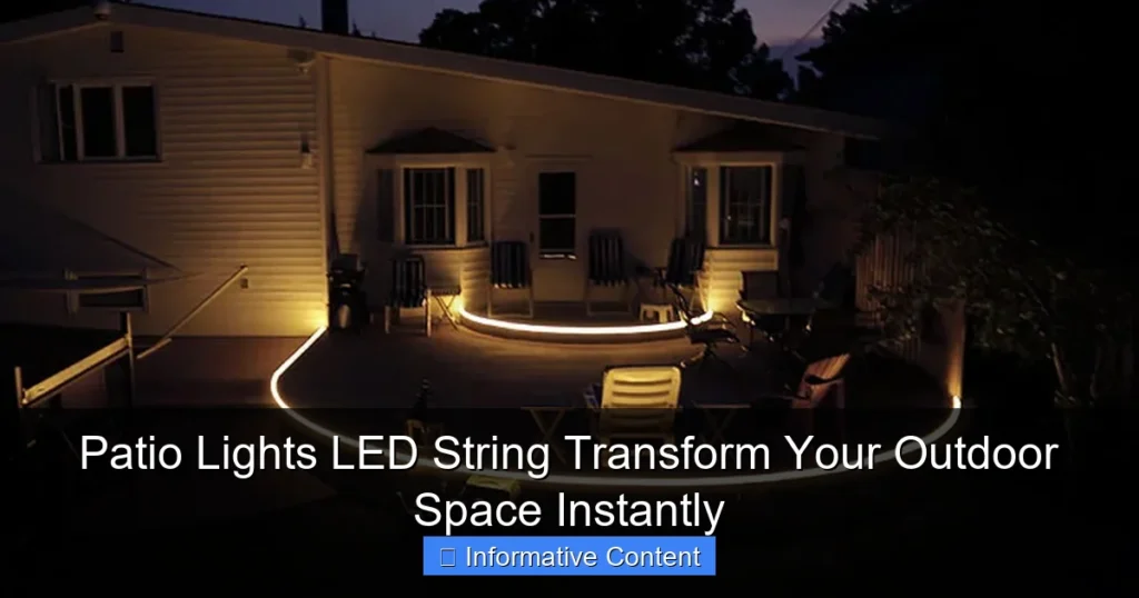 Patio Lights LED String Transform Your Outdoor Space Instantly