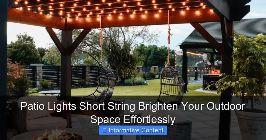 Patio Lights Short String Brighten Your Outdoor Space Effortlessly