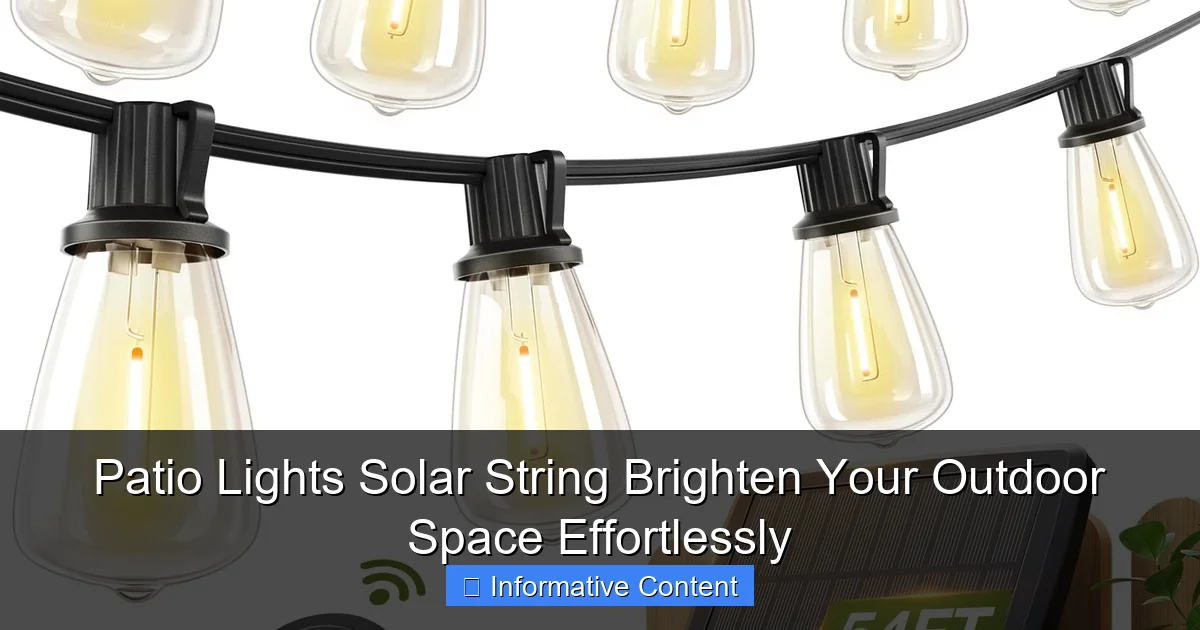 Patio Lights Solar String Brighten Your Outdoor Space Effortlessly