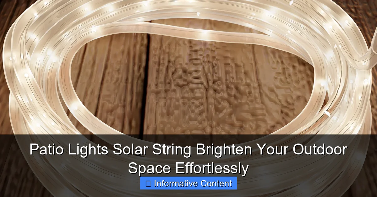 Patio Lights Solar String Brighten Your Outdoor Space Effortlessly