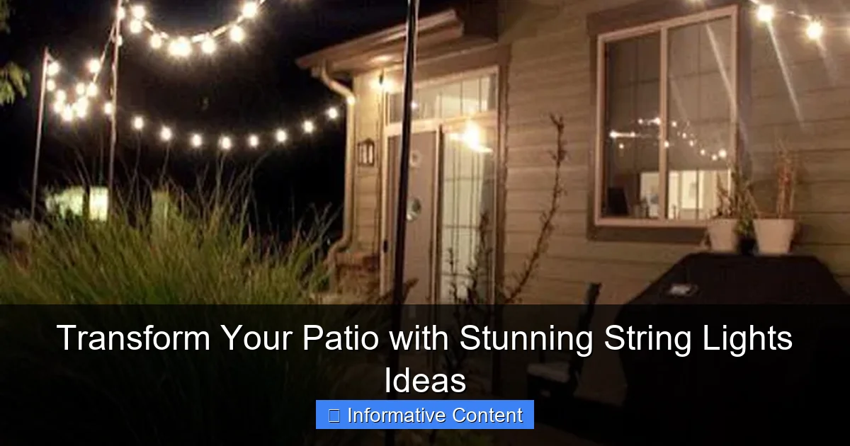 Transform Your Patio with Stunning String Lights Ideas