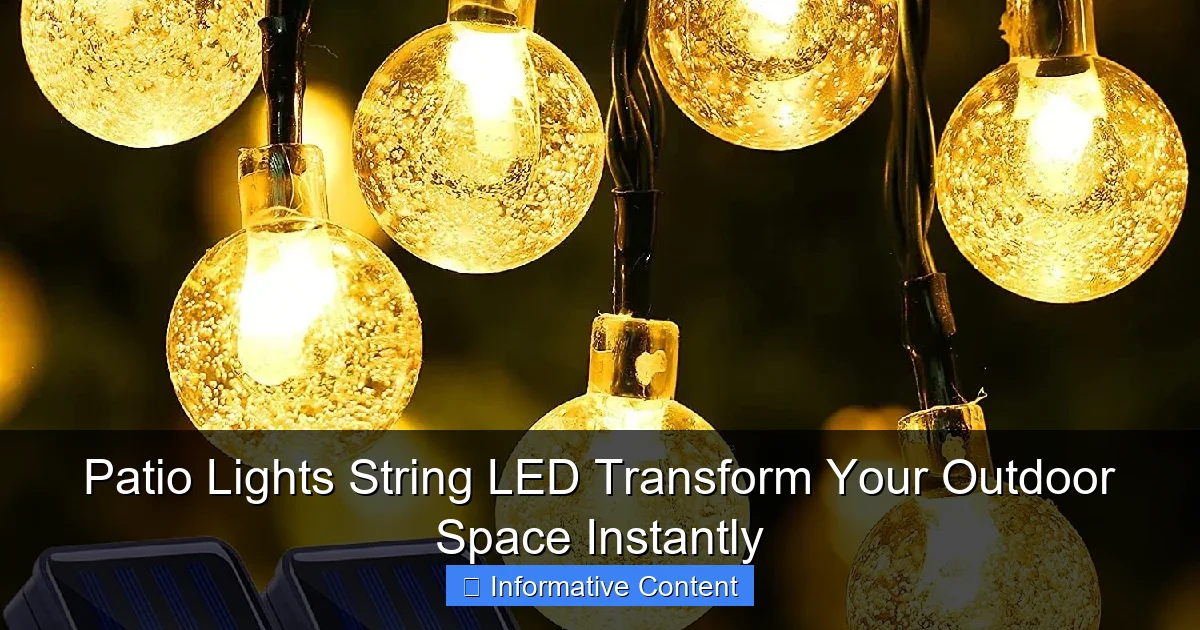Patio Lights String LED Transform Your Outdoor Space Instantly
