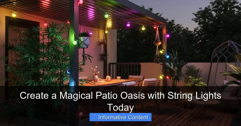 Create a Magical Patio Oasis with String Lights Today
