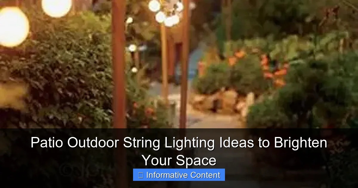 Patio Outdoor String Lighting Ideas to Brighten Your Space