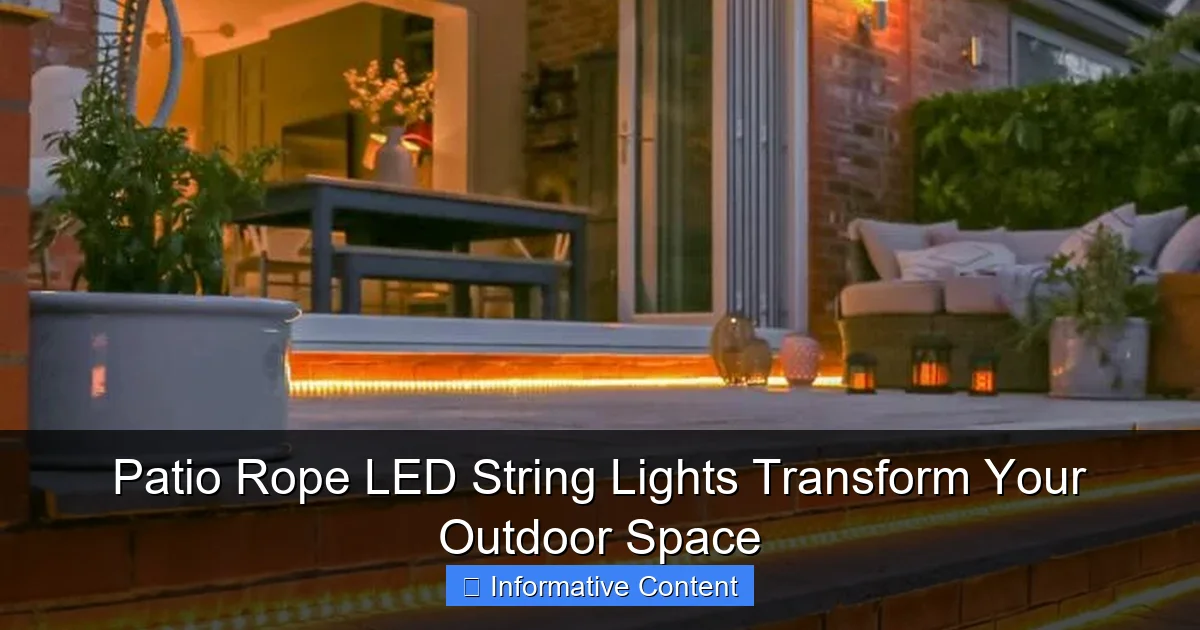 Patio Rope LED String Lights Transform Your Outdoor Space