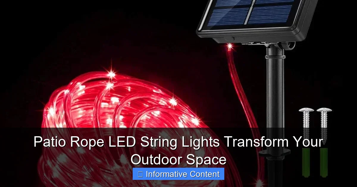Patio Rope LED String Lights Transform Your Outdoor Space