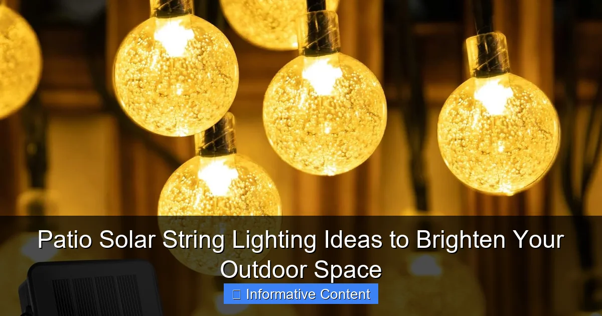 Patio Solar String Lighting Ideas to Brighten Your Outdoor Space