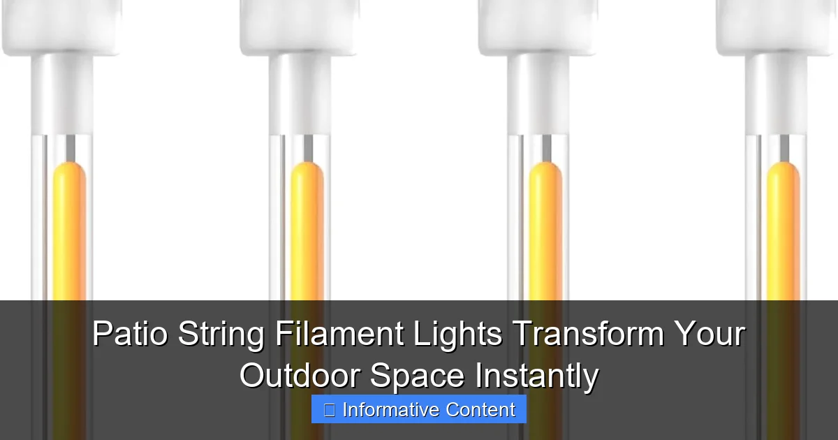 Patio String Filament Lights Transform Your Outdoor Space Instantly