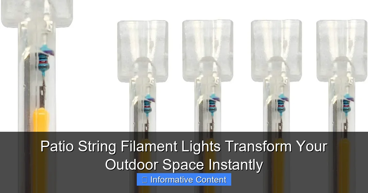 Patio String Filament Lights Transform Your Outdoor Space Instantly