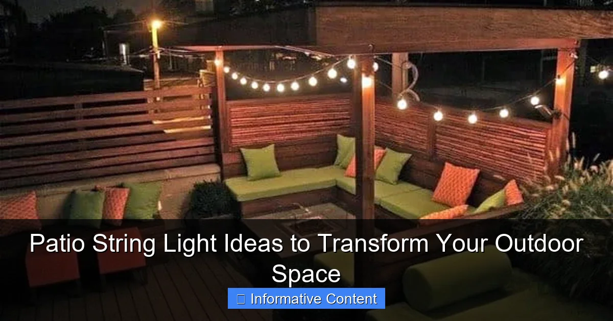 Patio String Light Ideas to Transform Your Outdoor Space