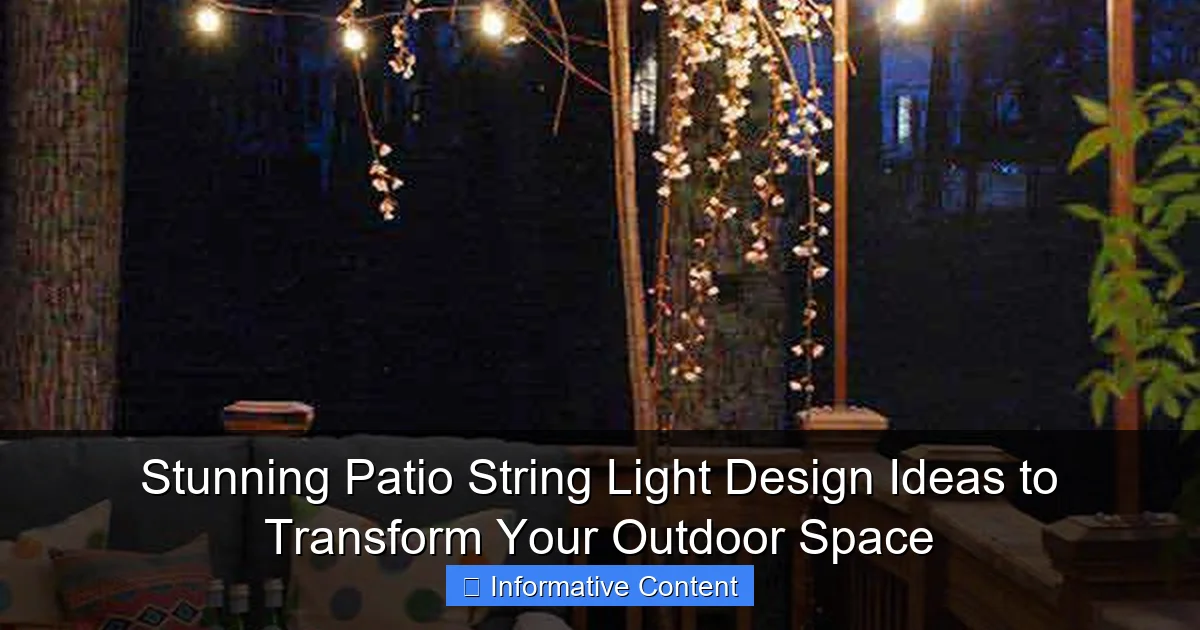 Stunning Patio String Light Design Ideas to Transform Your Outdoor Space