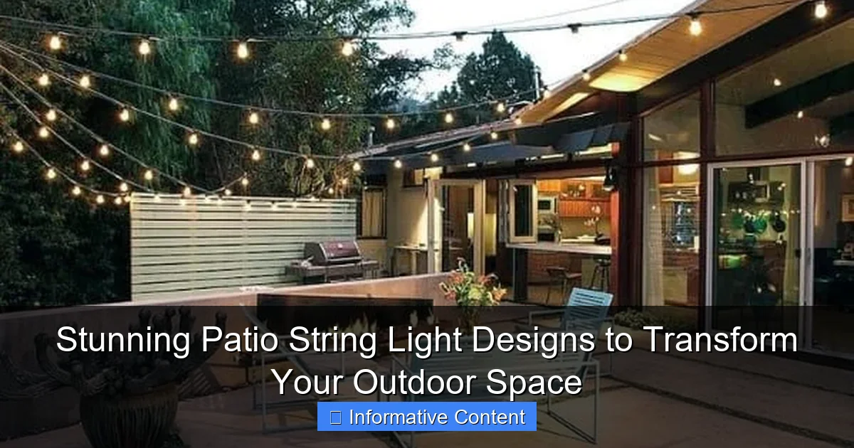 Stunning Patio String Light Designs to Transform Your Outdoor Space