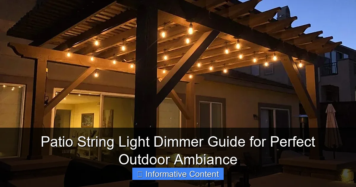 Patio String Light Dimmer Guide for Perfect Outdoor Ambiance