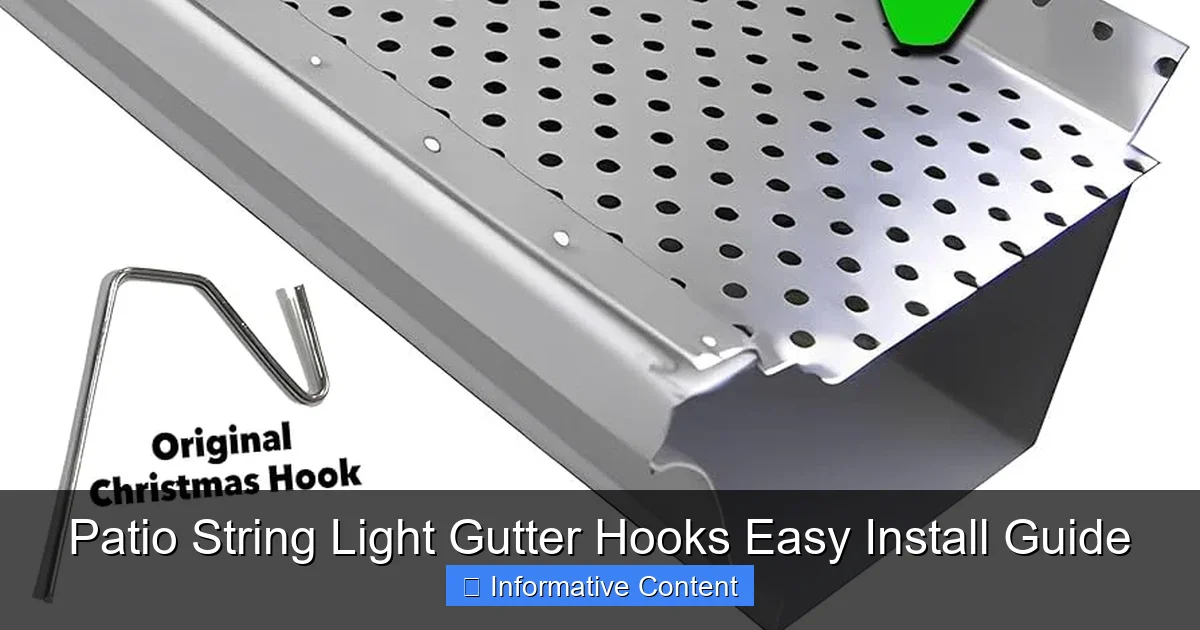 Patio String Light Gutter Hooks Easy Install Guide