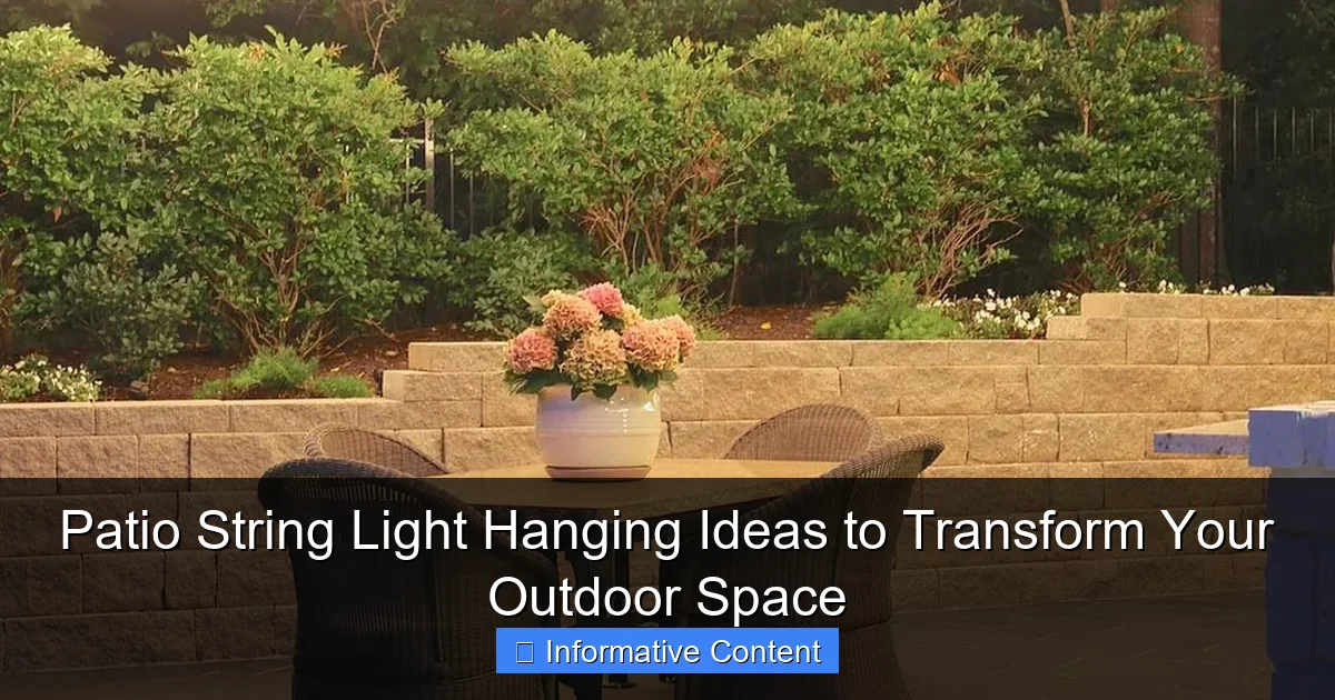 Patio String Light Hanging Ideas to Transform Your Outdoor Space