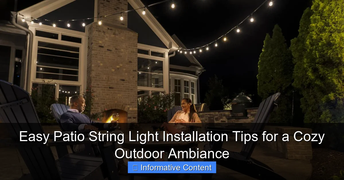 Easy Patio String Light Installation Tips for a Cozy Outdoor Ambiance